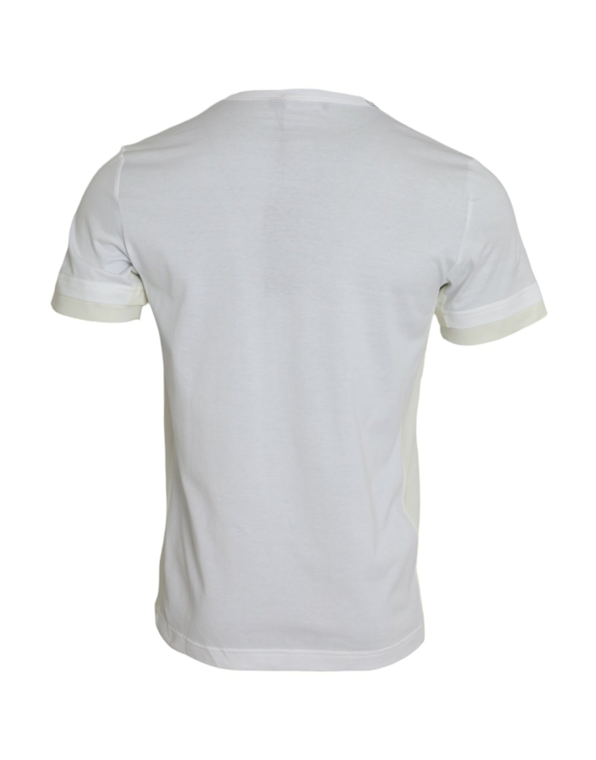 Dolce &amp; Gabbana – Weißes T-Shirt mit kurzen Ärmeln aus Baumwolle mit Tasche