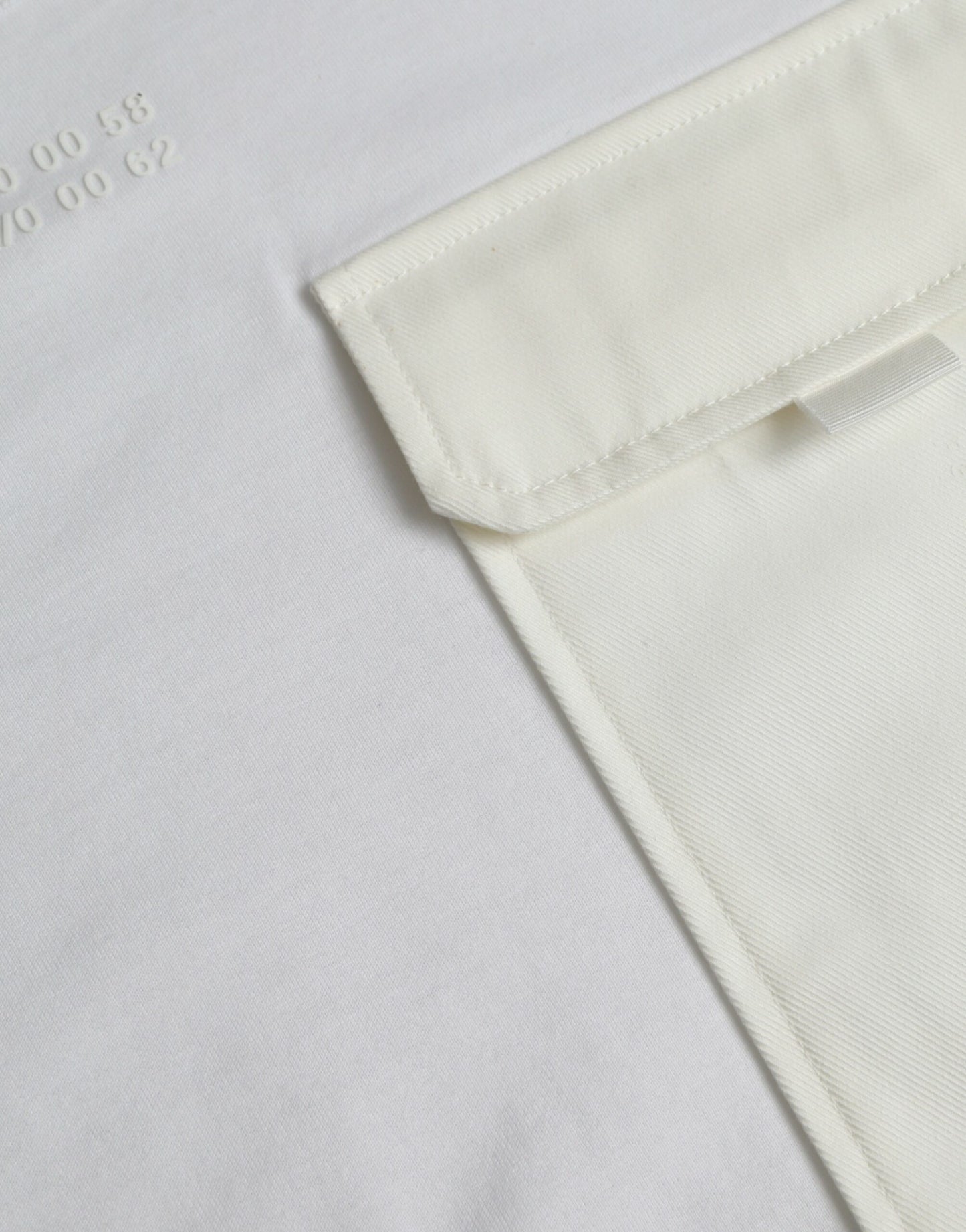 Dolce &amp; Gabbana – Weißes T-Shirt mit kurzen Ärmeln aus Baumwolle mit Tasche