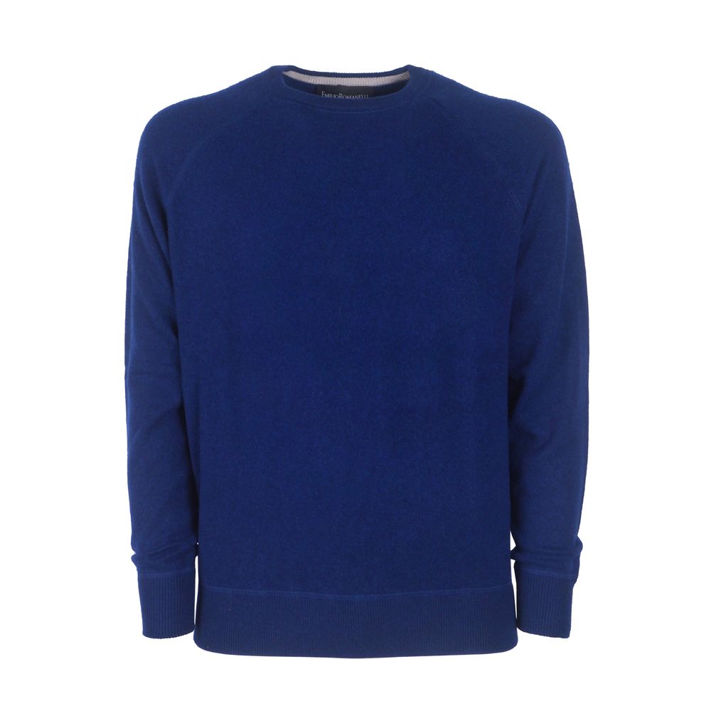 Blauer Herrenpullover aus Kaschmir von Emilio Romanelli