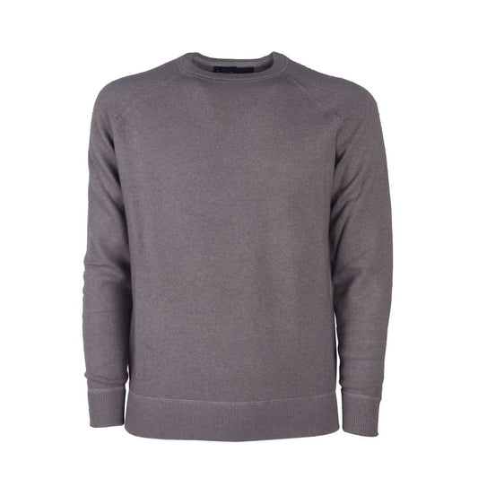 Emilio Romanelli Grauer Kaschmir-Herrenpullover