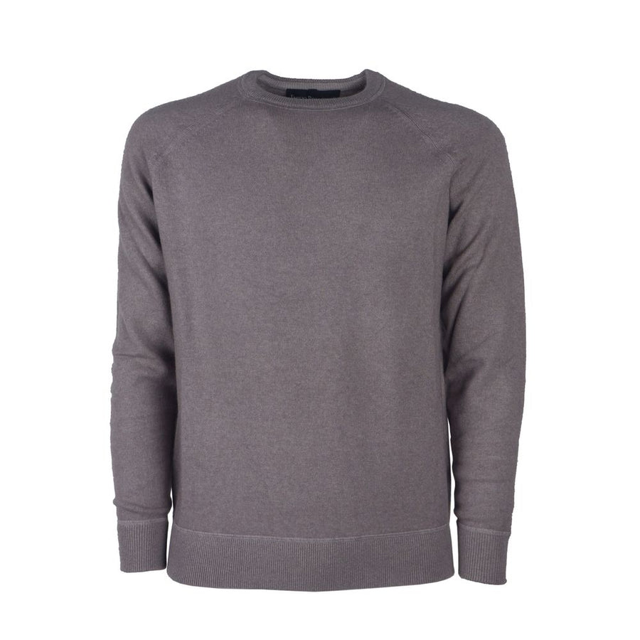 Emilio Romanelli Grauer Kaschmir-Herrenpullover
