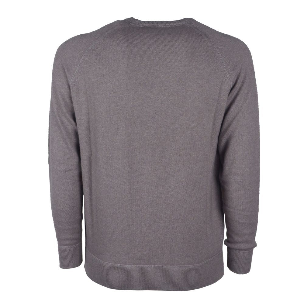 Emilio Romanelli Grauer Kaschmir-Herrenpullover