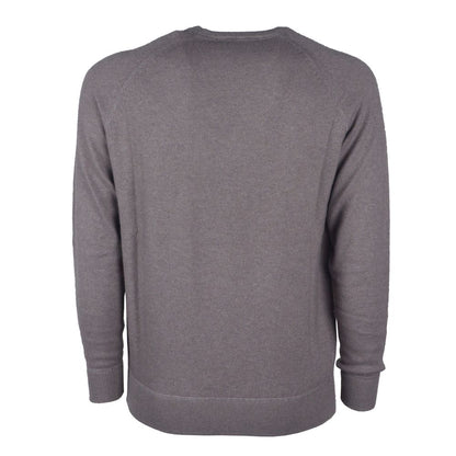 Emilio Romanelli Grauer Kaschmir-Herrenpullover