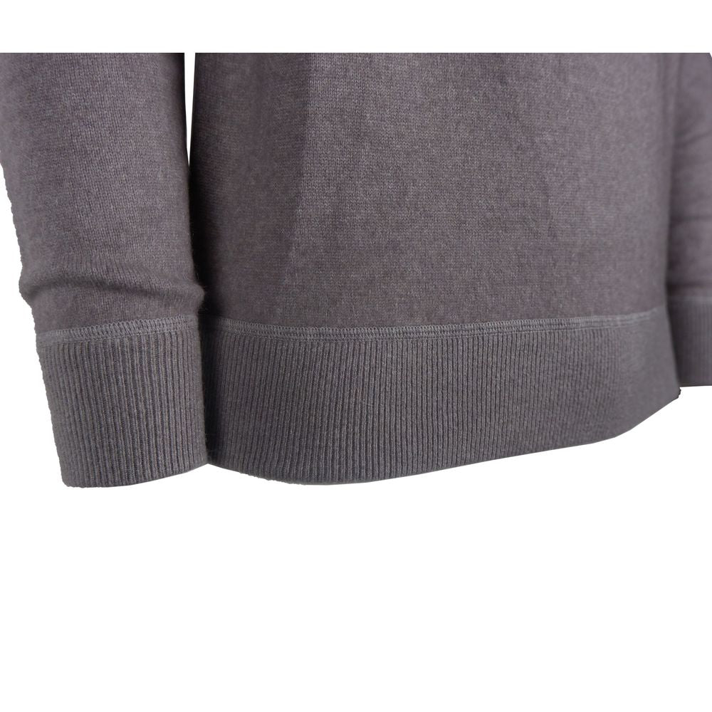 Emilio Romanelli Grauer Kaschmir-Herrenpullover