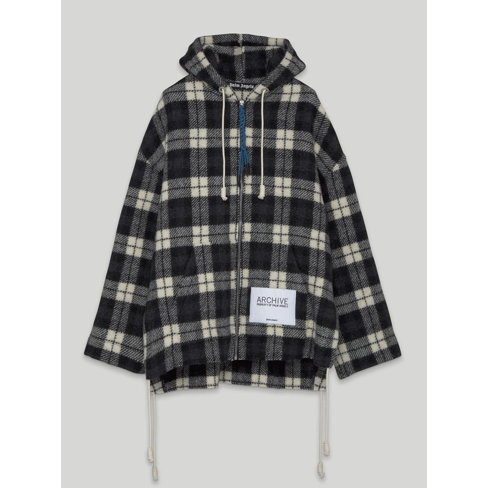 Palm Angels Schwarzer Kaschmir Herren Pullover mit Kapuze