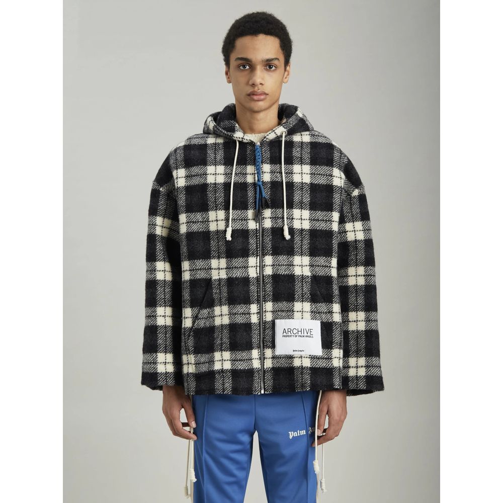 Palm Angels Schwarzer Kaschmir Herren Pullover mit Kapuze