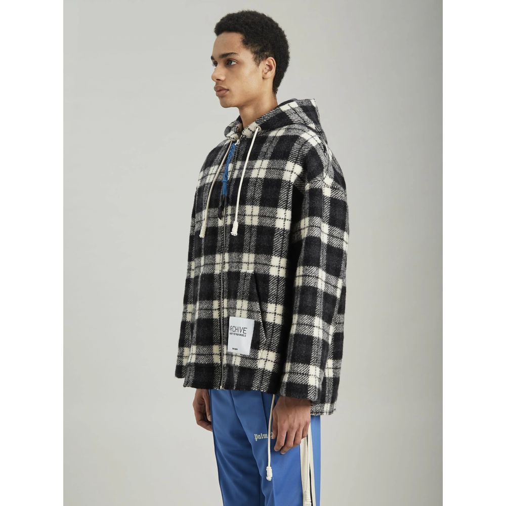 Palm Angels Schwarzer Kaschmir Herren Pullover mit Kapuze