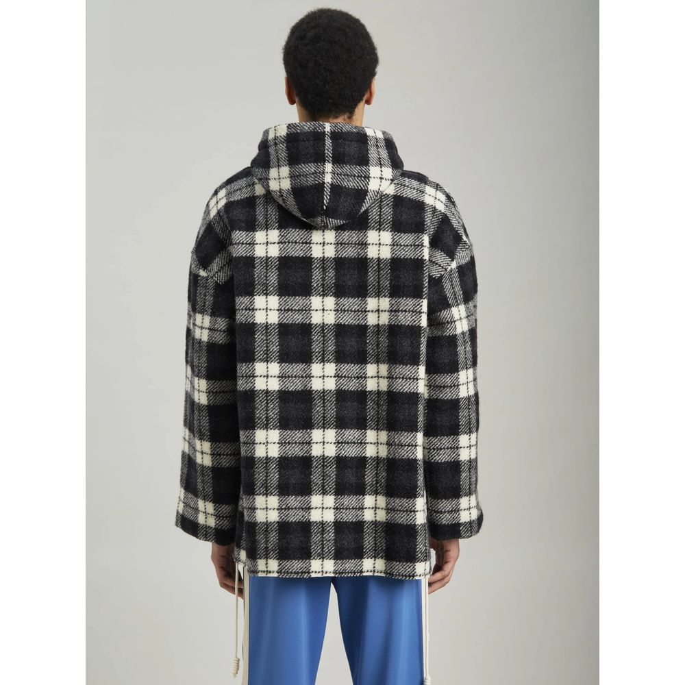 Palm Angels Schwarzer Kaschmir Herren Pullover mit Kapuze