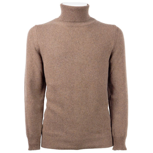 Emilio Romanelli Brauner Kaschmirpullover für Herren