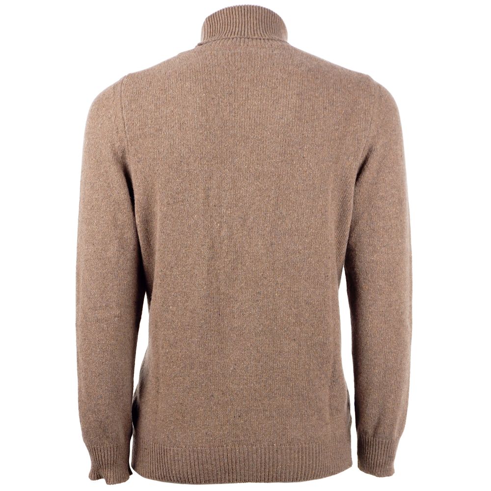 Emilio Romanelli Brauner Kaschmirpullover für Herren