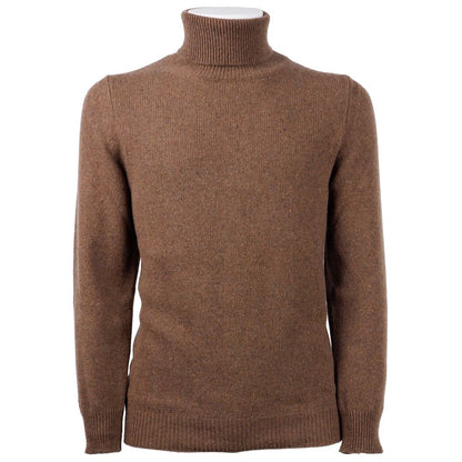Emilio Romanelli Brauner Kaschmirpullover für Herren