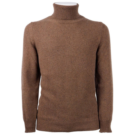 Emilio Romanelli Brauner Kaschmirpullover für Herren