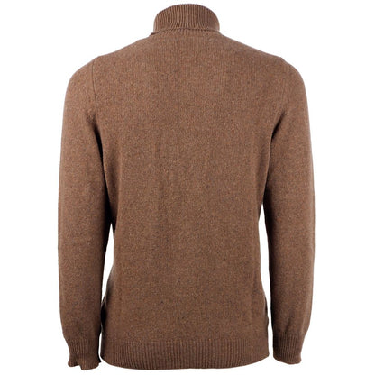 Emilio Romanelli Brauner Kaschmirpullover für Herren