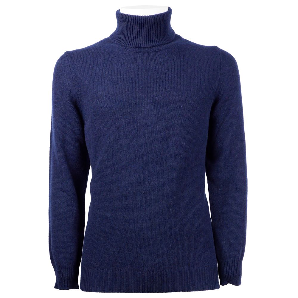 Blauer Kaschmir-Herrenpullover von Emilio Romanelli