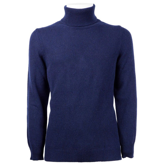 Blauer Kaschmir-Herrenpullover von Emilio Romanelli