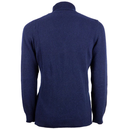 Blauer Kaschmir-Herrenpullover von Emilio Romanelli