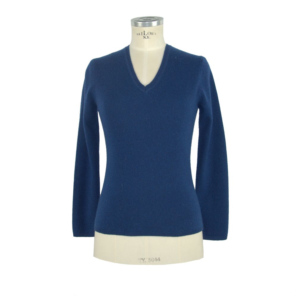 Emilio Romanelli Blauer Kaschmirpullover für Damen