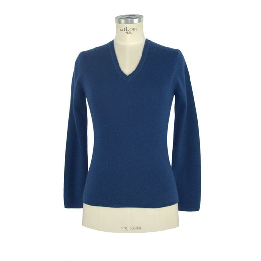 Emilio Romanelli Blauer Kaschmirpullover für Damen