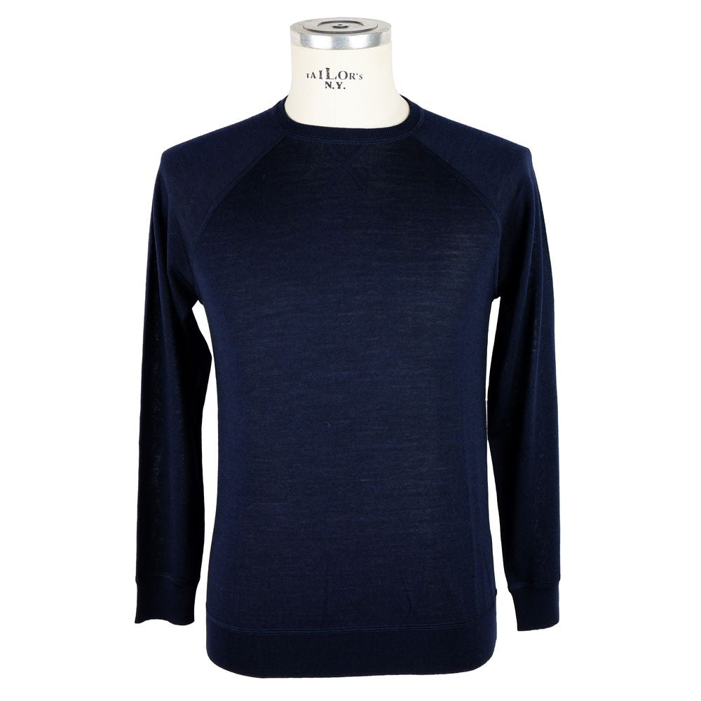 Blauer Kaschmir-Herrenpullover von Emilio Romanelli