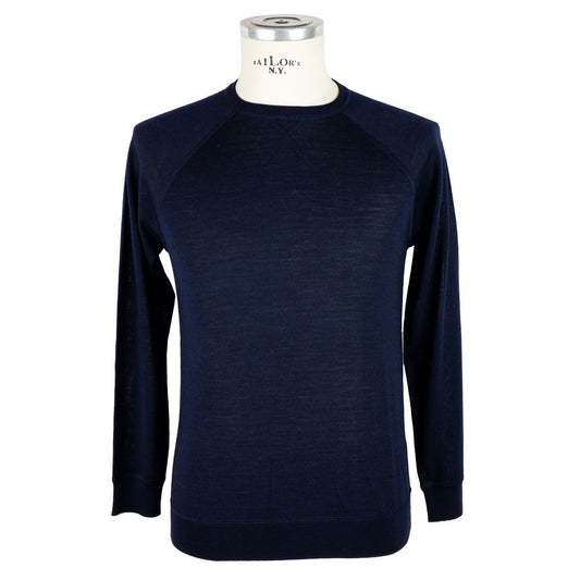Blauer Kaschmir-Herrenpullover von Emilio Romanelli