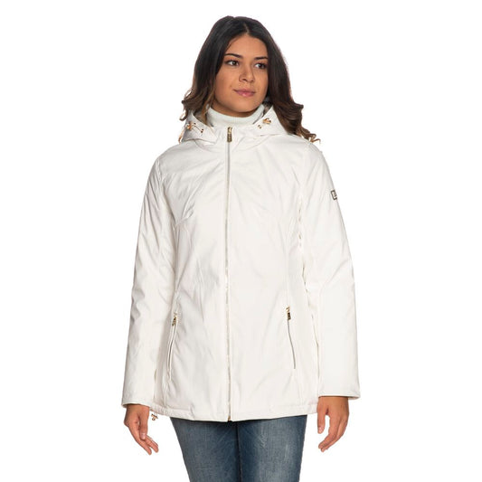 Yes Zee Weiße Polyester Damenjacke