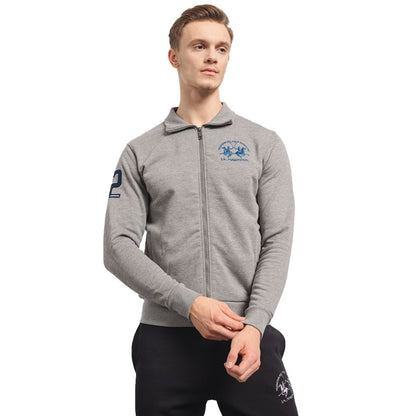 La Martina Grauer Baumwollpullover für Herren