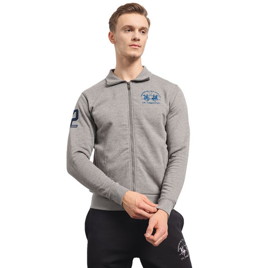 La Martina Grauer Baumwollpullover für Herren