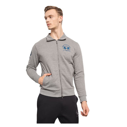 La Martina Grauer Baumwollpullover für Herren