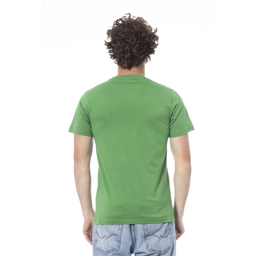 Cavalli Class Grünes Herren-T-Shirt aus Baumwolle