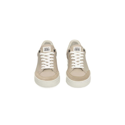 Cerruti 1881 Beige Leather Women Platform Sneaker
