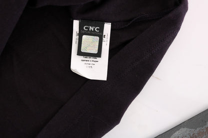 Costume National Purple V-neck Cotton T-shirt