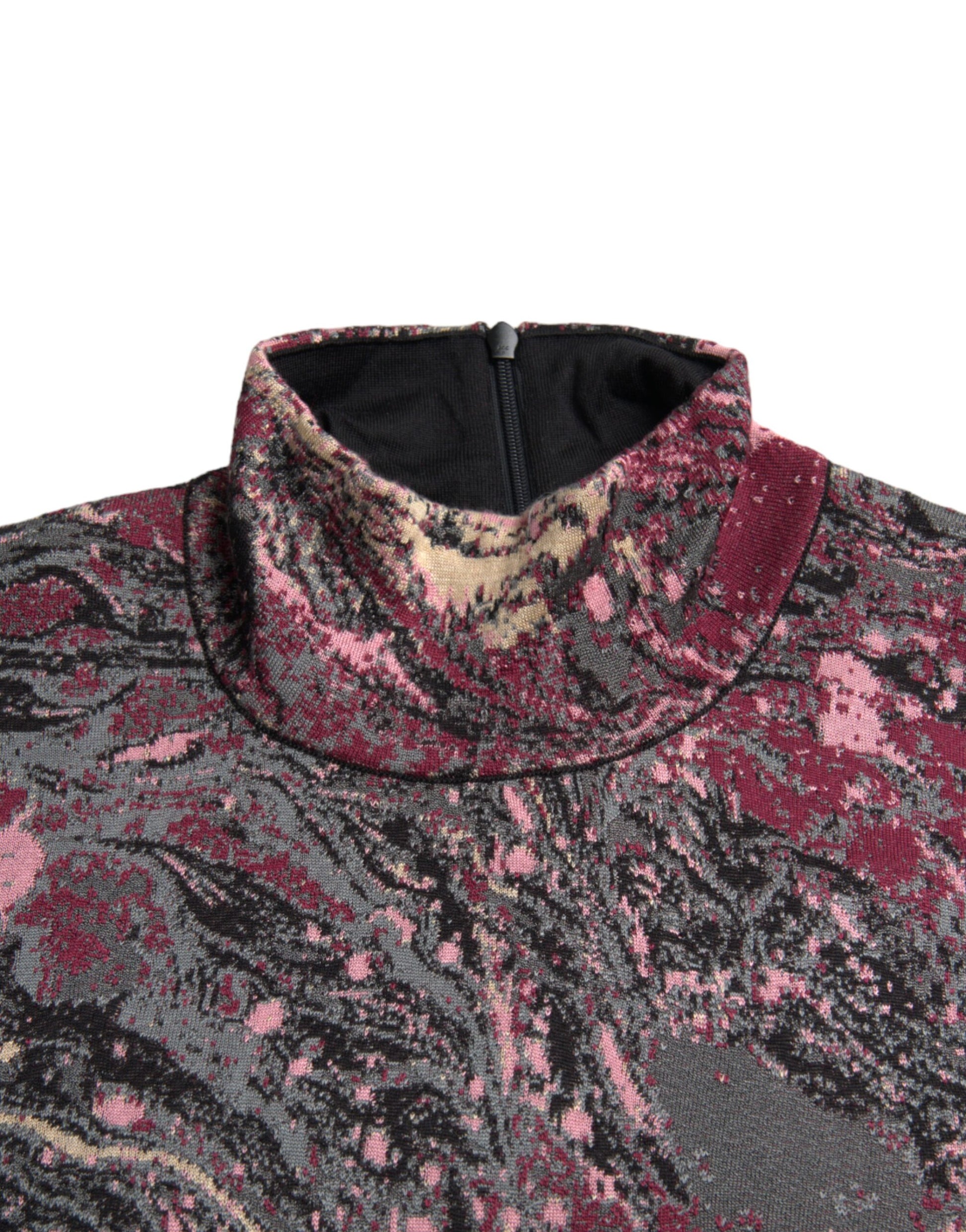 Dolce &amp; Gabbana Herrenpullover mit Rollkragen und mehrfarbiger Grafik