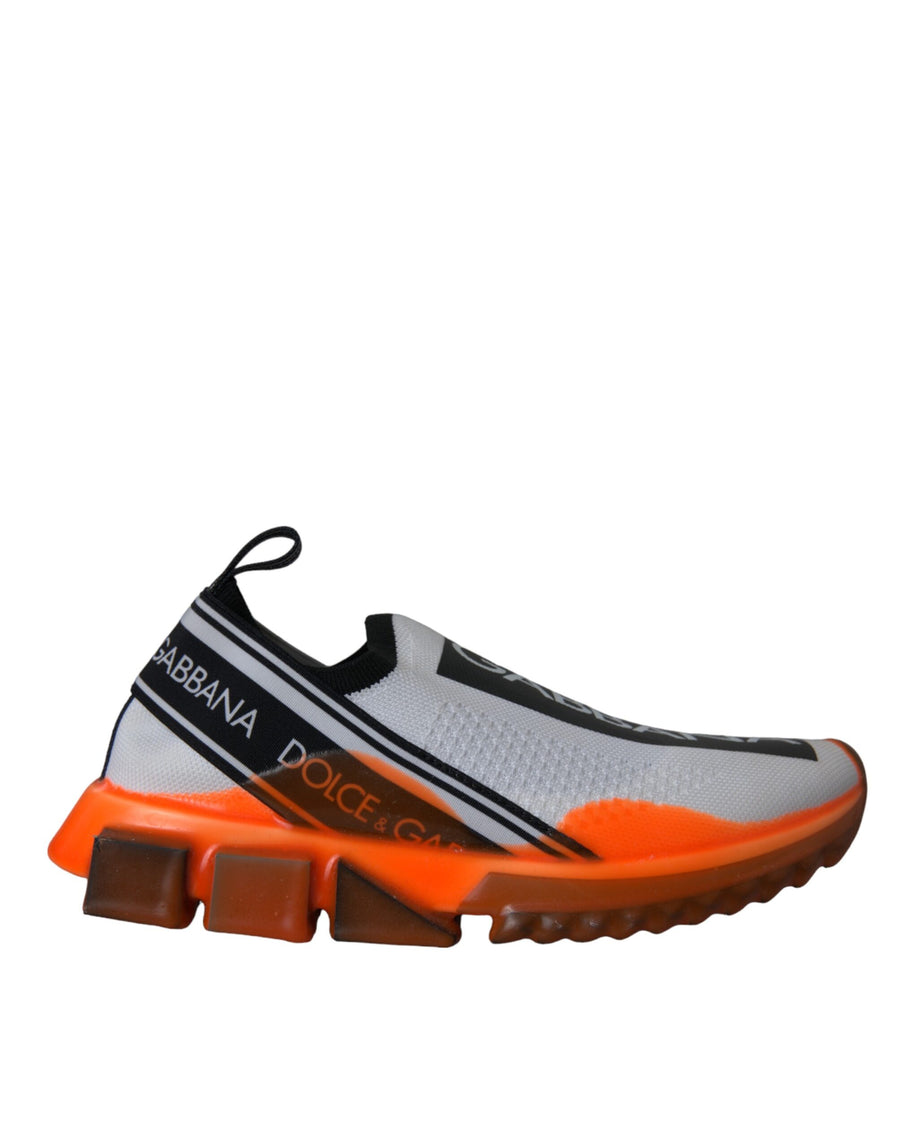 Dolce & Gabbana Schwarz Weiß Orange Slip On Sorrento Sneakers Schuhe