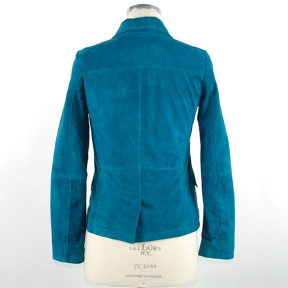Emilio Romanelli Grüne Lederjacke für Damen