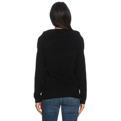 Yes Zee – Schwarzer Viskosepullover