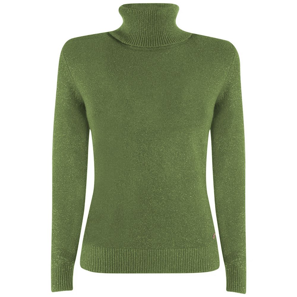 Yes Zee – Grüner Viskosepullover