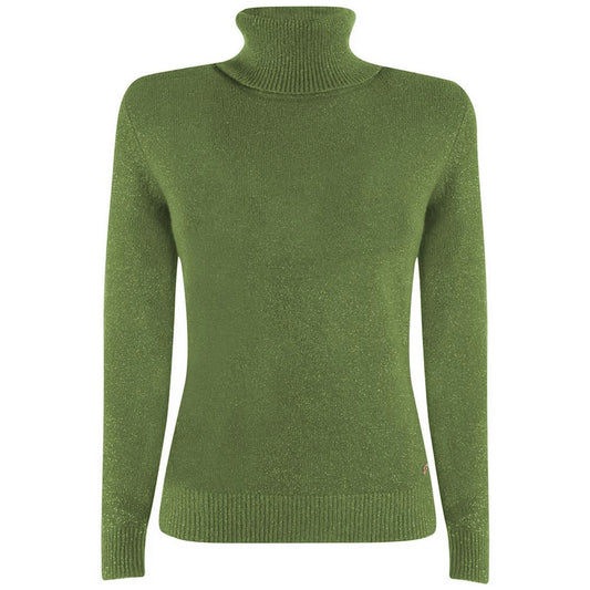 Yes Zee – Grüner Viskosepullover