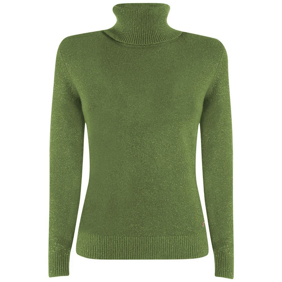 Yes Zee – Grüner Viskosepullover