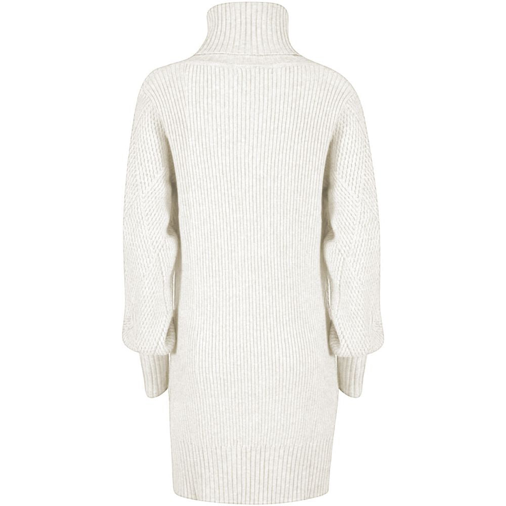 Yes Zee White Marabou Women Dress