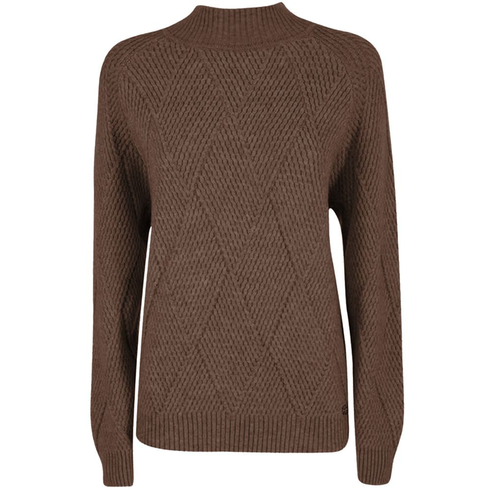 Yes Zee Brauner Acryl-Damenpullover