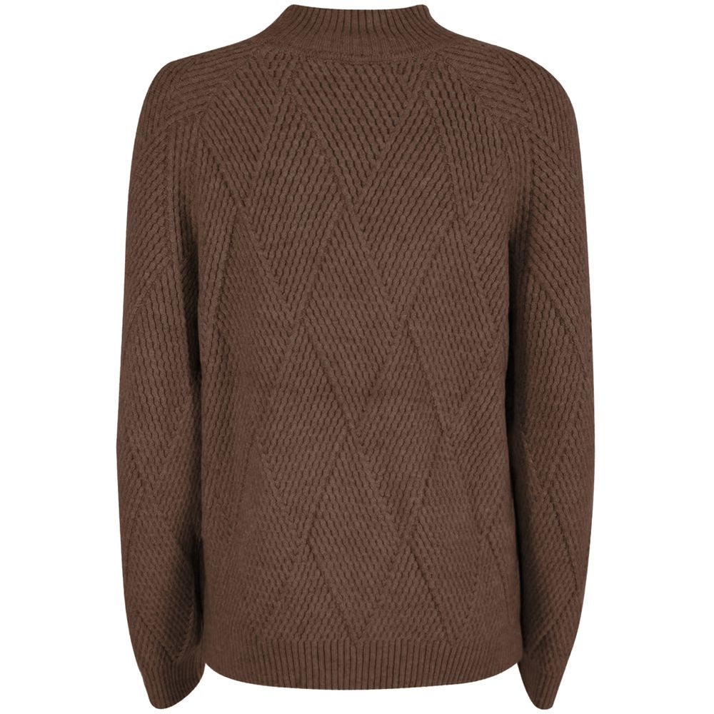 Yes Zee Brauner Acryl-Damenpullover