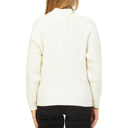 Yes Zee Weißer Acryl Damen Pullover