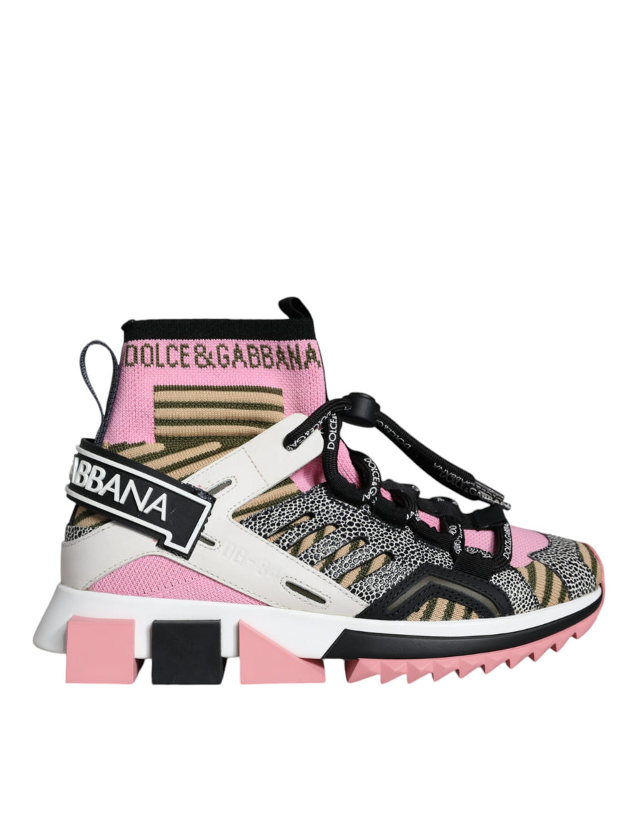 Dolce & Gabbana Mehrfarbige Sorrento Socken Logo Sneakers Schuhe