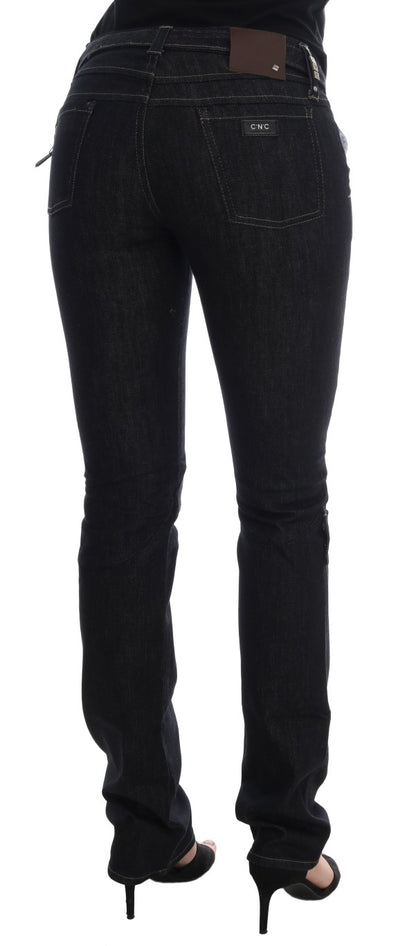 Costume National – Blaue Slim-Fit-Jeans aus Stretch-Baumwolle