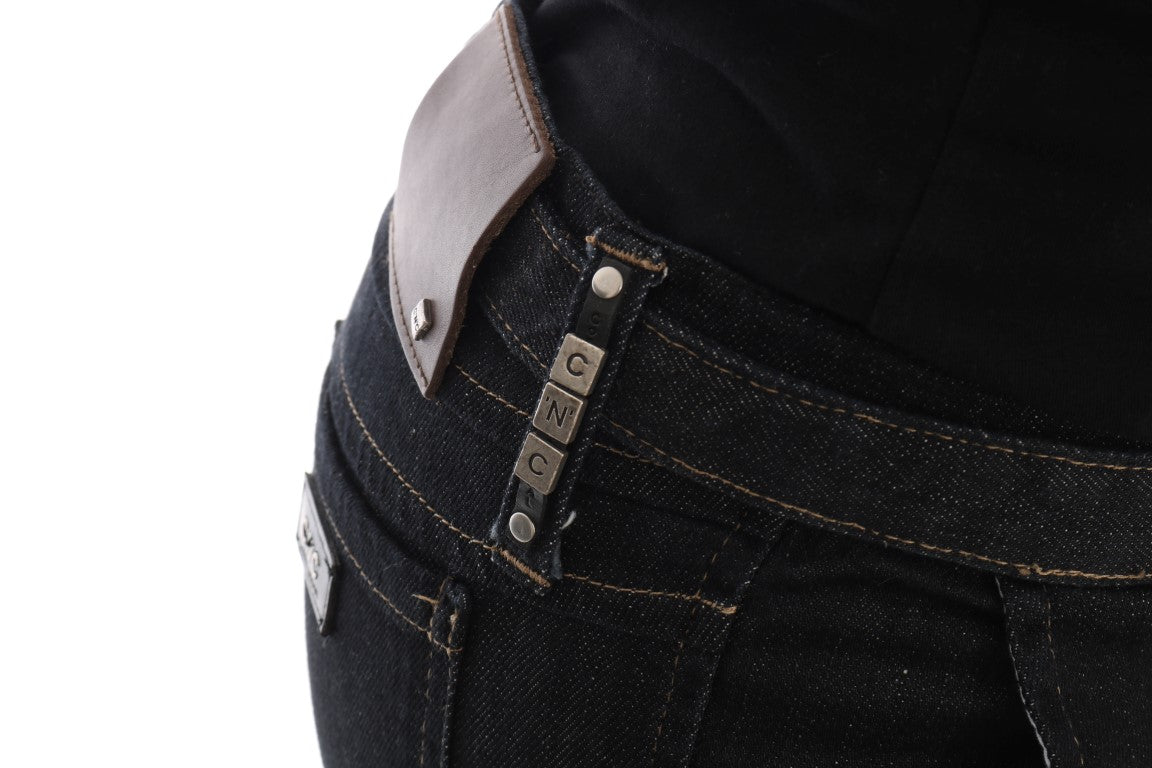 Costume National – Blaue Slim-Fit-Jeans aus Stretch-Baumwolle