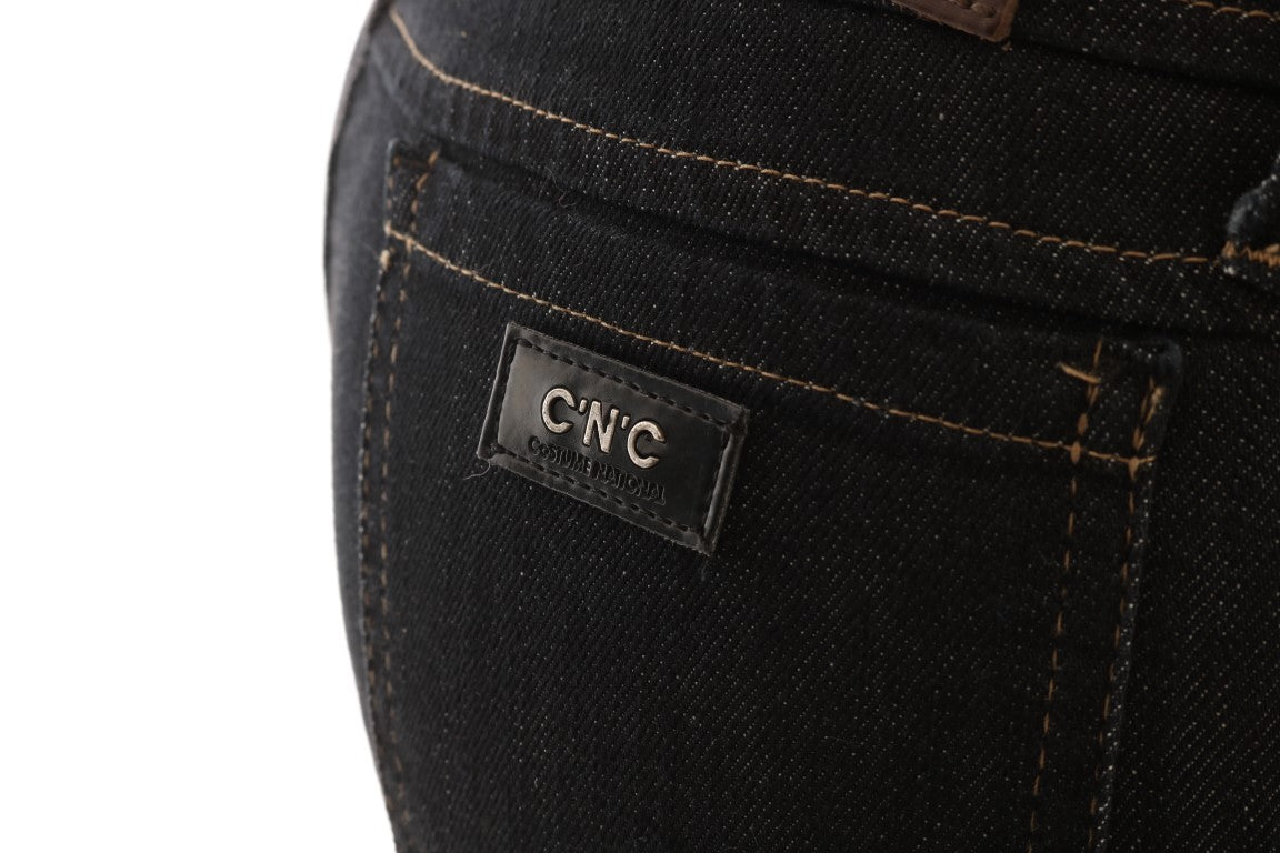 Costume National – Blaue Slim-Fit-Jeans aus Stretch-Baumwolle