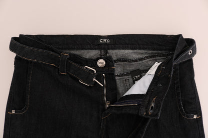 Costume National – Blaue Slim-Fit-Jeans aus Stretch-Baumwolle