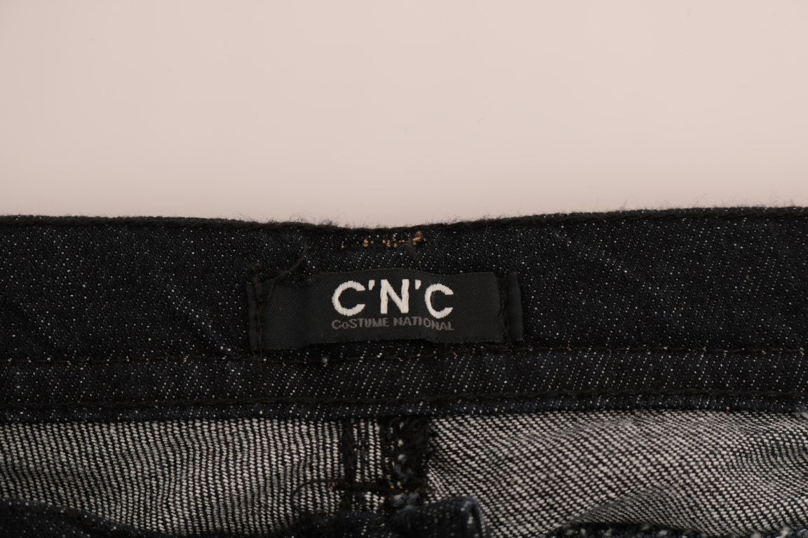 Costume National – Blaue Slim-Fit-Jeans aus Stretch-Baumwolle