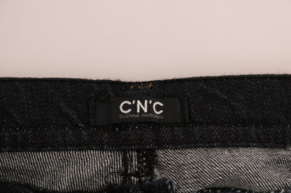 Costume National – Blaue Slim-Fit-Jeans aus Stretch-Baumwolle