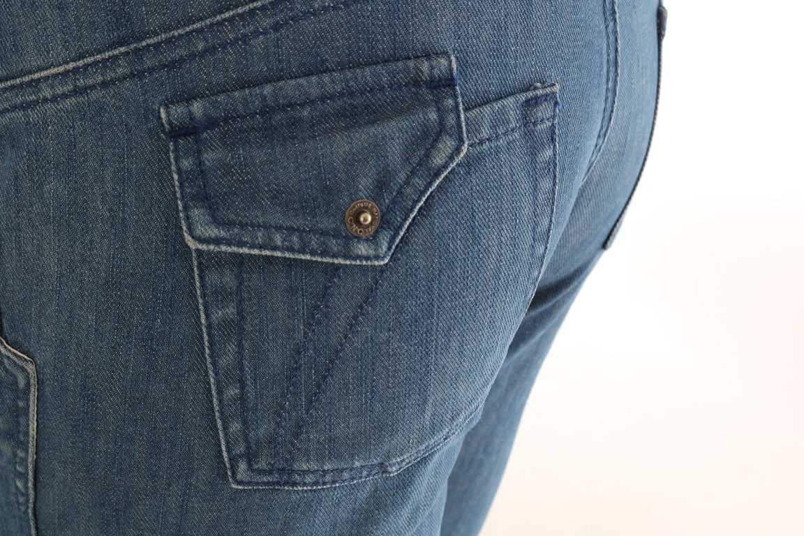 Costume National Slim Jeans aus Baumwolle in blauer Waschung